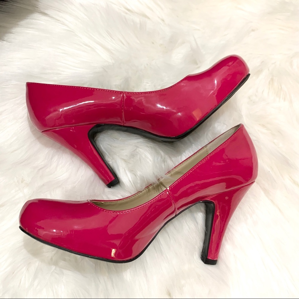 Bandolino Hot Pink Patent Leather Pumps /Heels 7.5